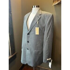Michael Kors NWT Tweed Gray/Blue Made In Canada Silk/wool Suit Coat Sz 42L